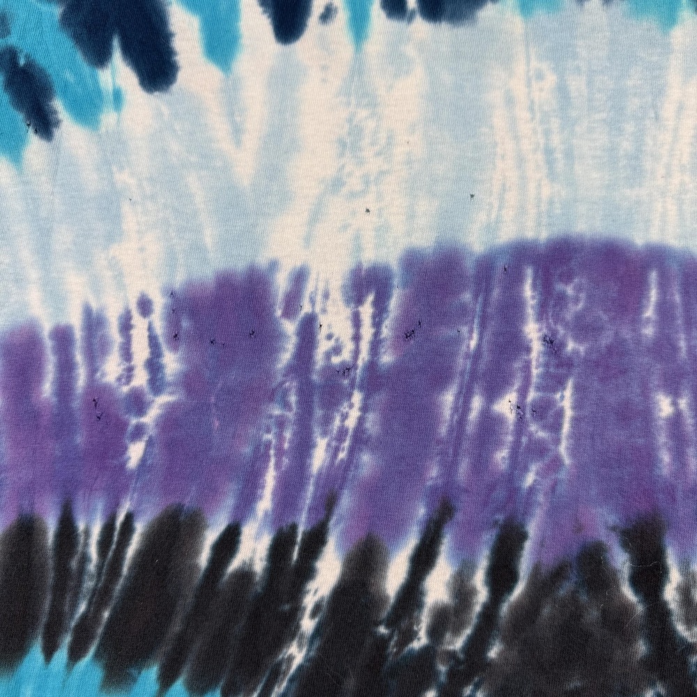 Vintage Fruit of the Loom Shirt‎ Mens XL Blue Purple Tie Dye Made in USA 90s - Picture 8 of 8